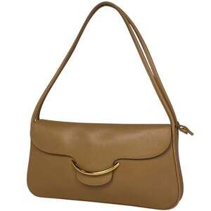 DELVAUX logo shoulder bag, one-shoulder handbag, brown leather bag for women